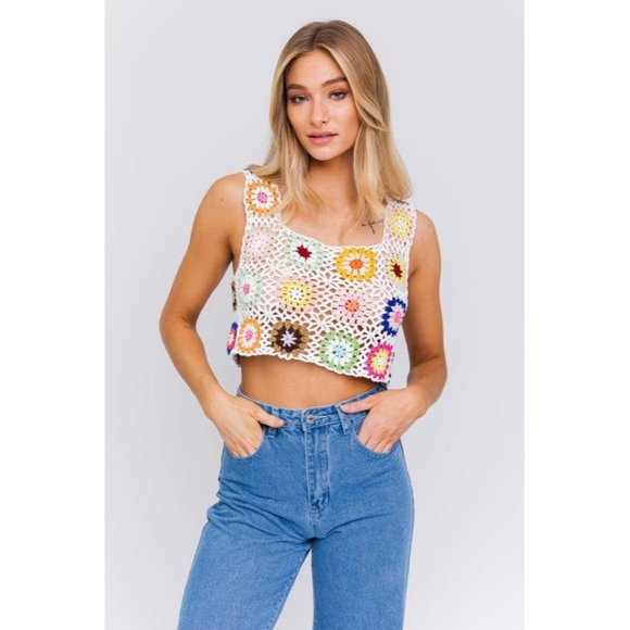 LE LIS MULTI CROCHET TOP MULTICOLOR - Picture 2 of 14